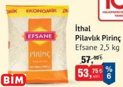 EFSANE İTHAL PİLAVLIK PİRİNÇ EFSANE İTHAL PİLAVLIK PİRİNÇ